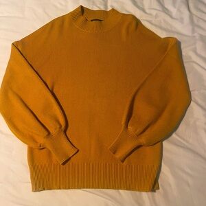 Women's Casual Turtleneck Long Lantern Sleeve Oversized Pullover Sweater